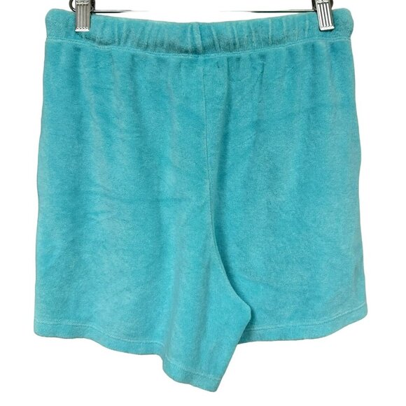 Electric and Rose Turquoise French Terry Drawstring Waist Shorts Sz S Comfy NEW - Picture 2 of 5